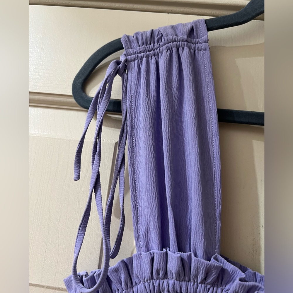 Entro Lavender Tiered Midi Dress - Picture 4 of 10